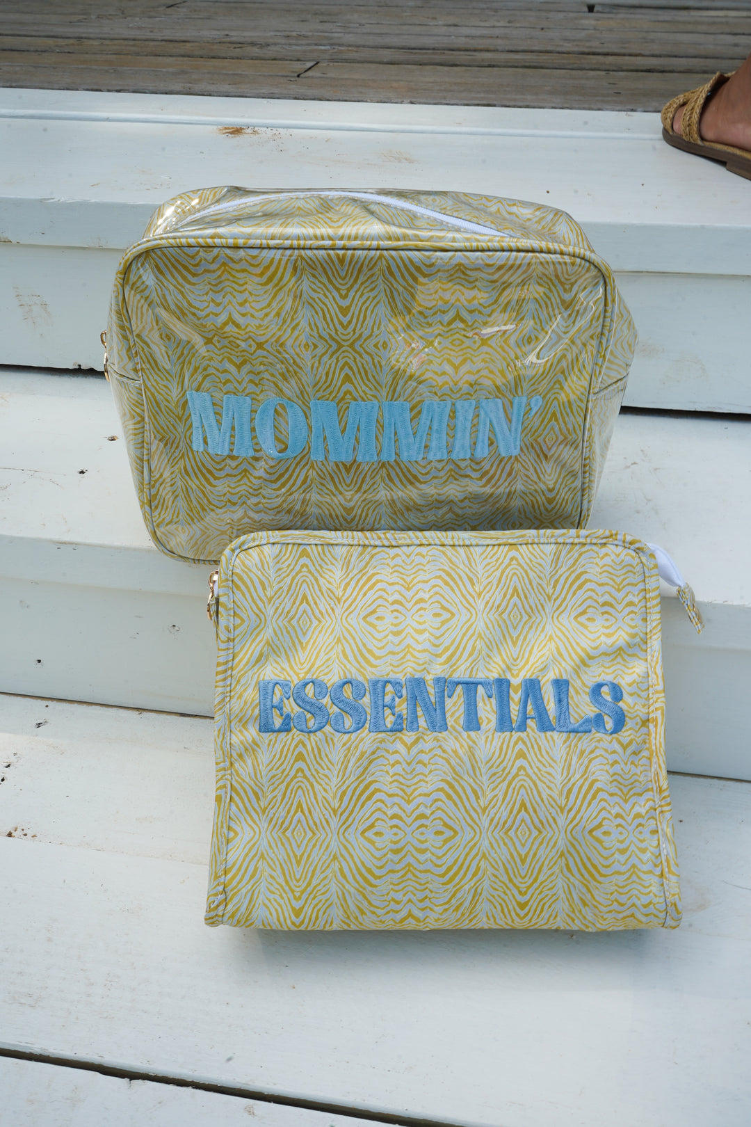 Essentials - Chartreuse Zebra Travel Pouch