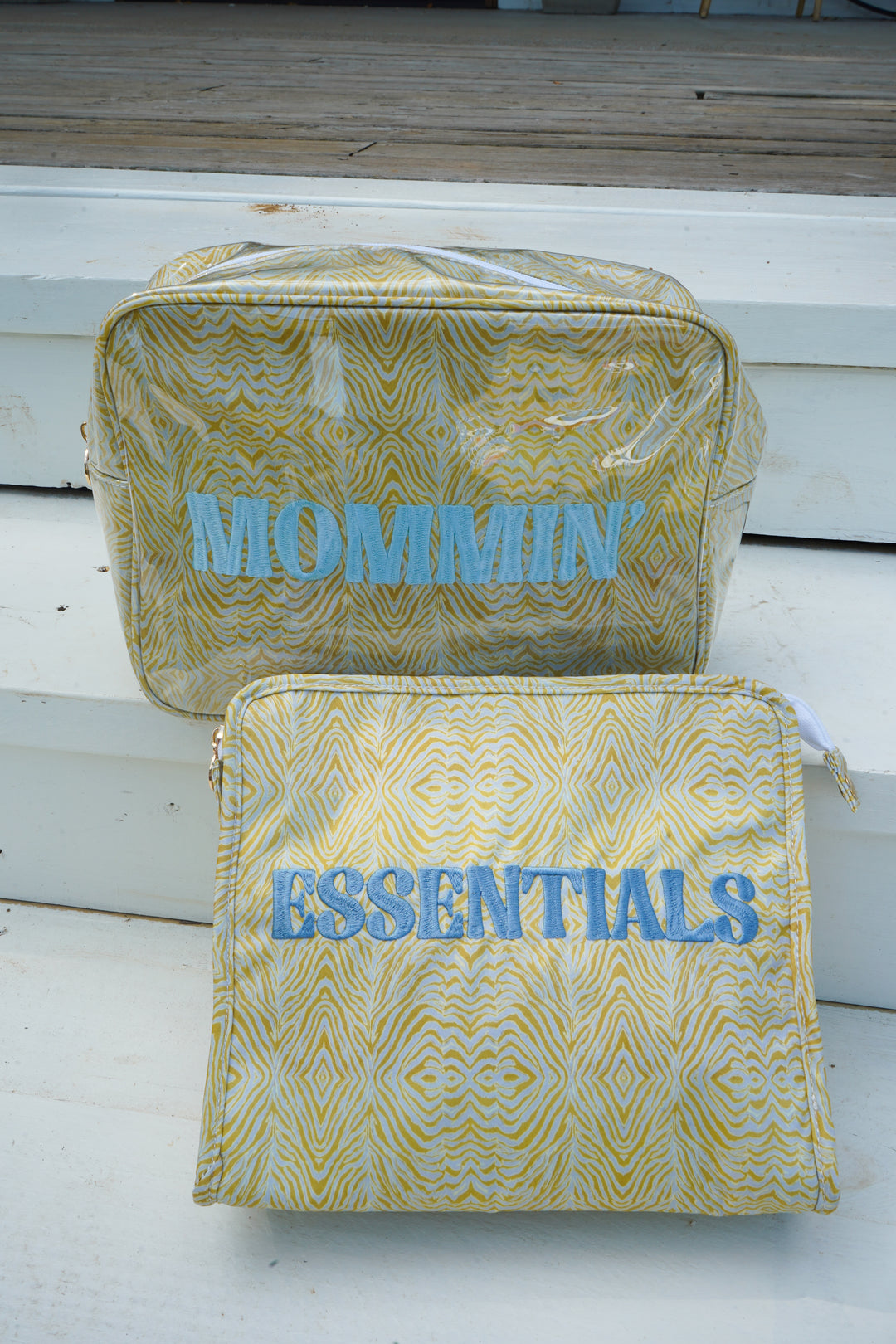 Essentials - Chartreuse Zebra Travel Pouch