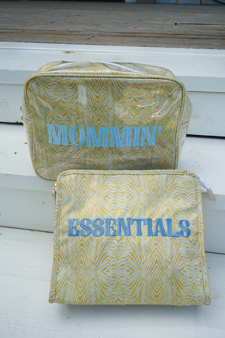 Essentials - Chartreuse Zebra Travel Pouch