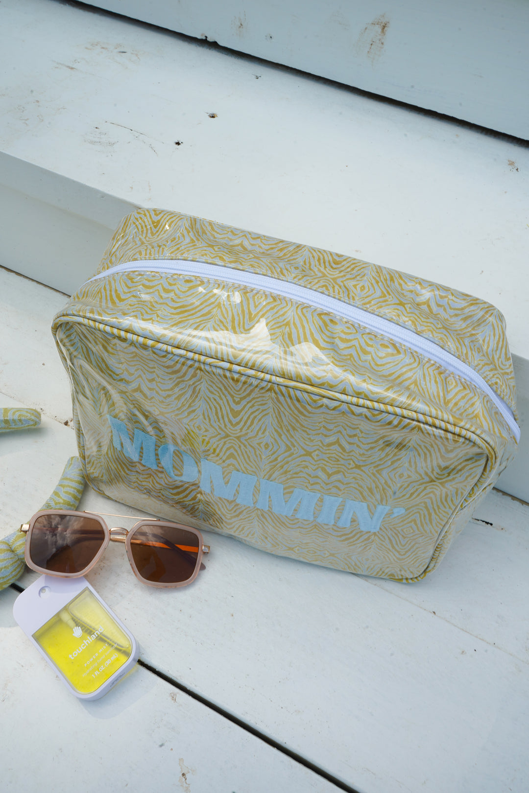 Essentials - Chartreuse Zebra Travel Pouch
