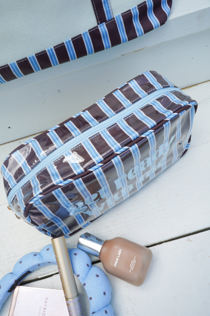 Get Ready With Me - Chocolate Stripes Large Bag