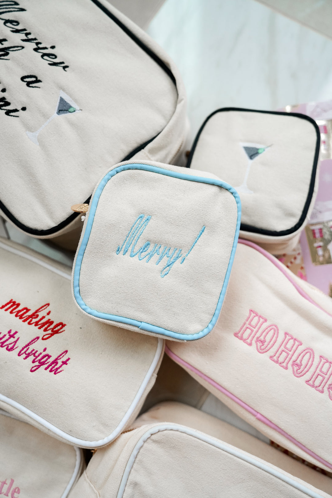 Canvas Makeup Bag Collection - PLAIN NO EMBROIDERY