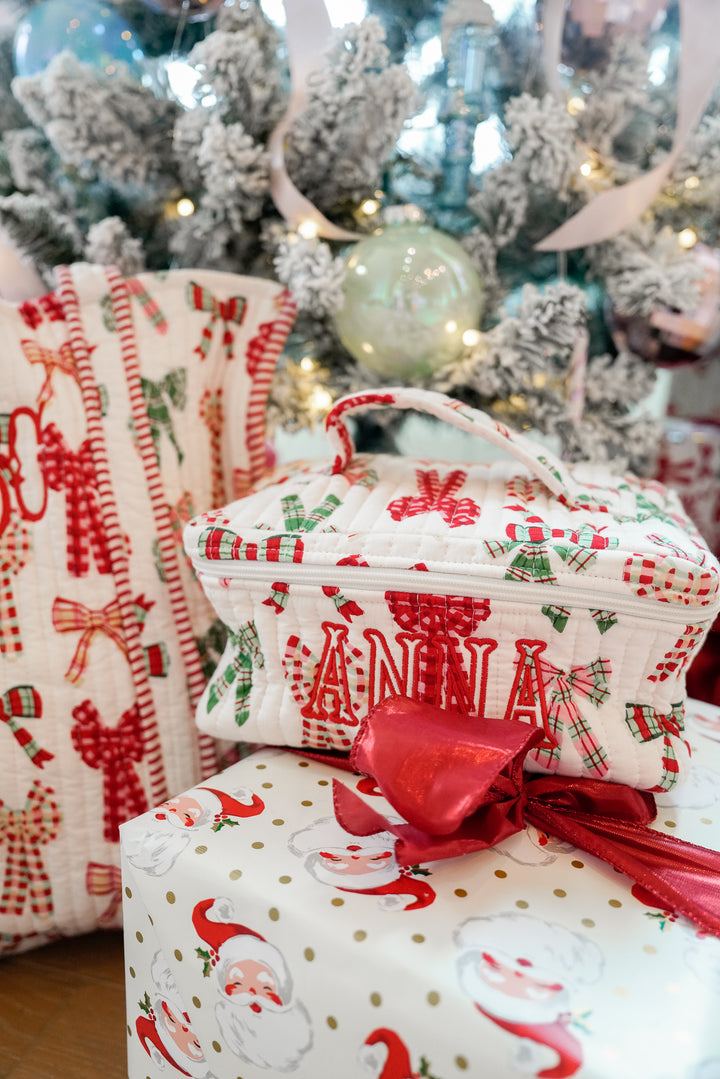 Quilted Block-Print Tote - Holiday Collection