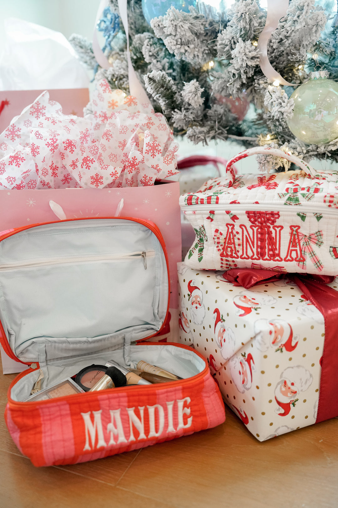 Quilted Block-Print Tote - Holiday Collection