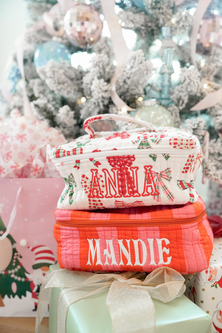 Quilted Block-Print Tote - Holiday Collection
