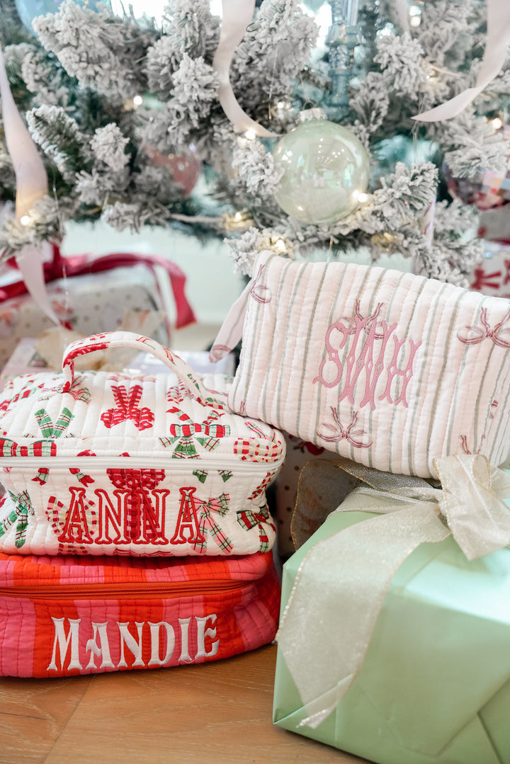 Quilted Block-Print Tote - Holiday Collection