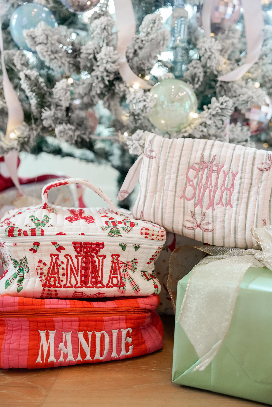 Quilted Block-Print Tote - Holiday Collection
