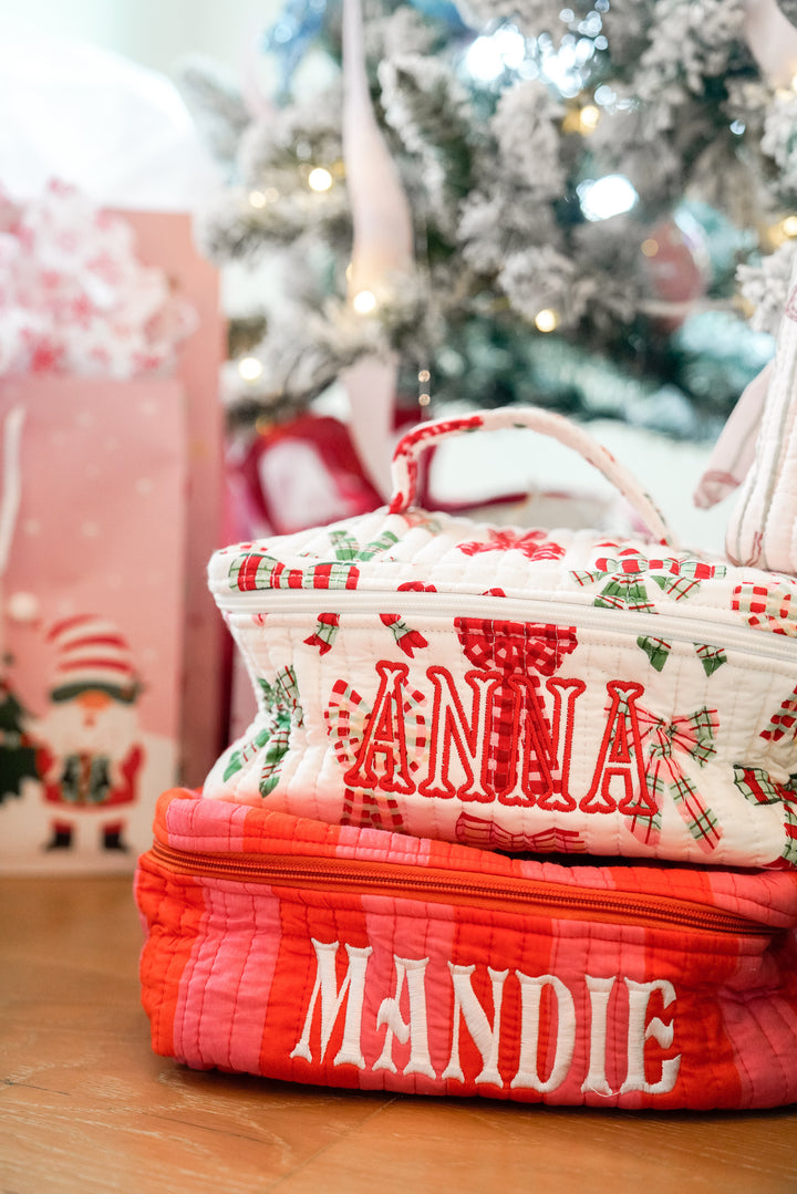 Quilted Block-Print Tote - Holiday Collection
