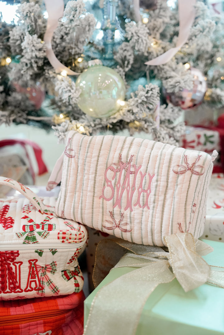 Quilted Block-Print Tote - Holiday Collection