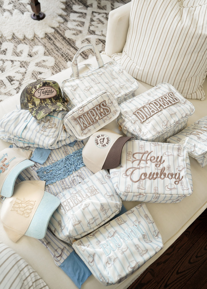 Diapers + Wipes Western Blues Clear Coat - Bundle