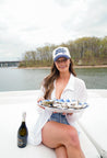 Oysters & Champagne - Navy Corduroy Trucker Hat