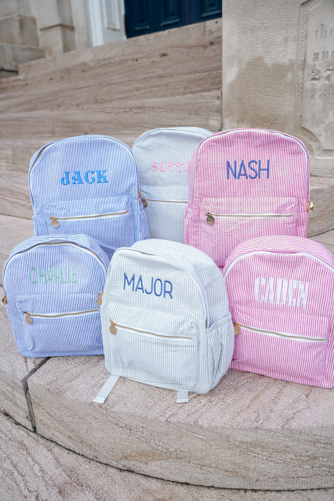 Gingham Backpack - PLAIN NO EMBROIDERY