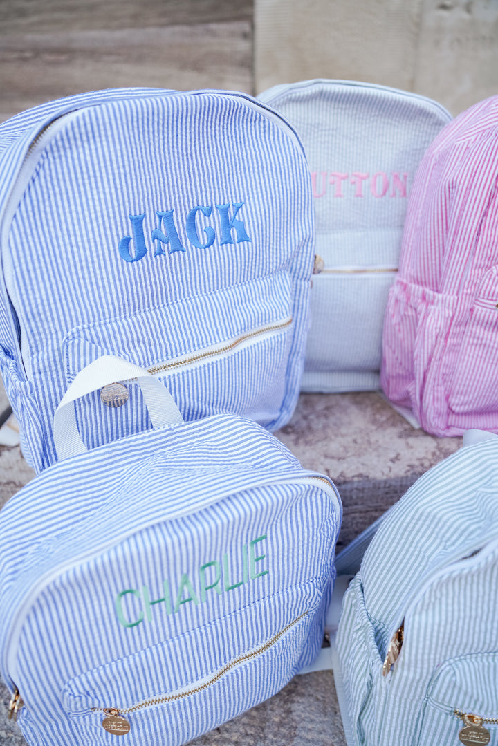 Gingham Backpack - PLAIN NO EMBROIDERY
