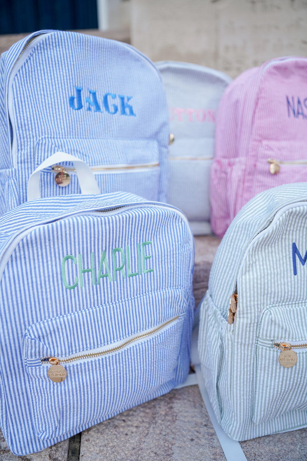 Gingham Backpack - PLAIN NO EMBROIDERY