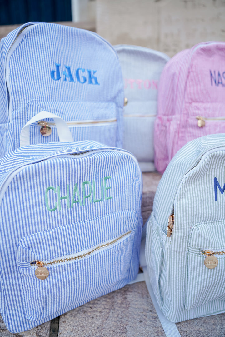 Gingham Backpack - PLAIN NO EMBROIDERY