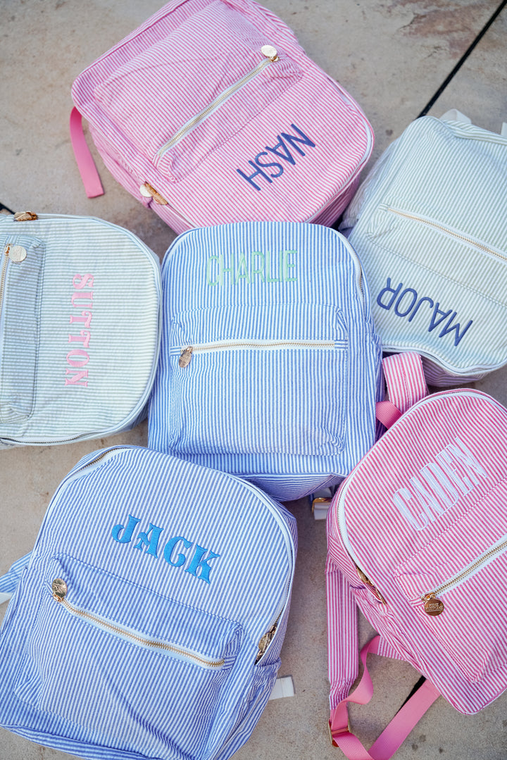 Gingham Backpack - PLAIN NO EMBROIDERY
