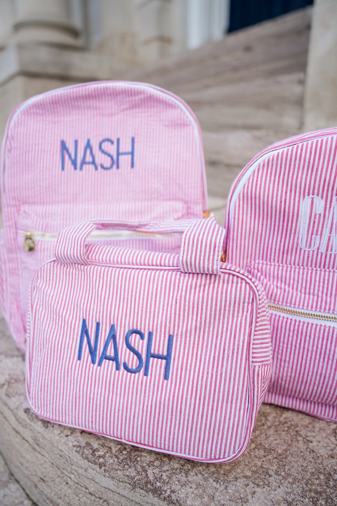 Gingham Backpack - PLAIN NO EMBROIDERY