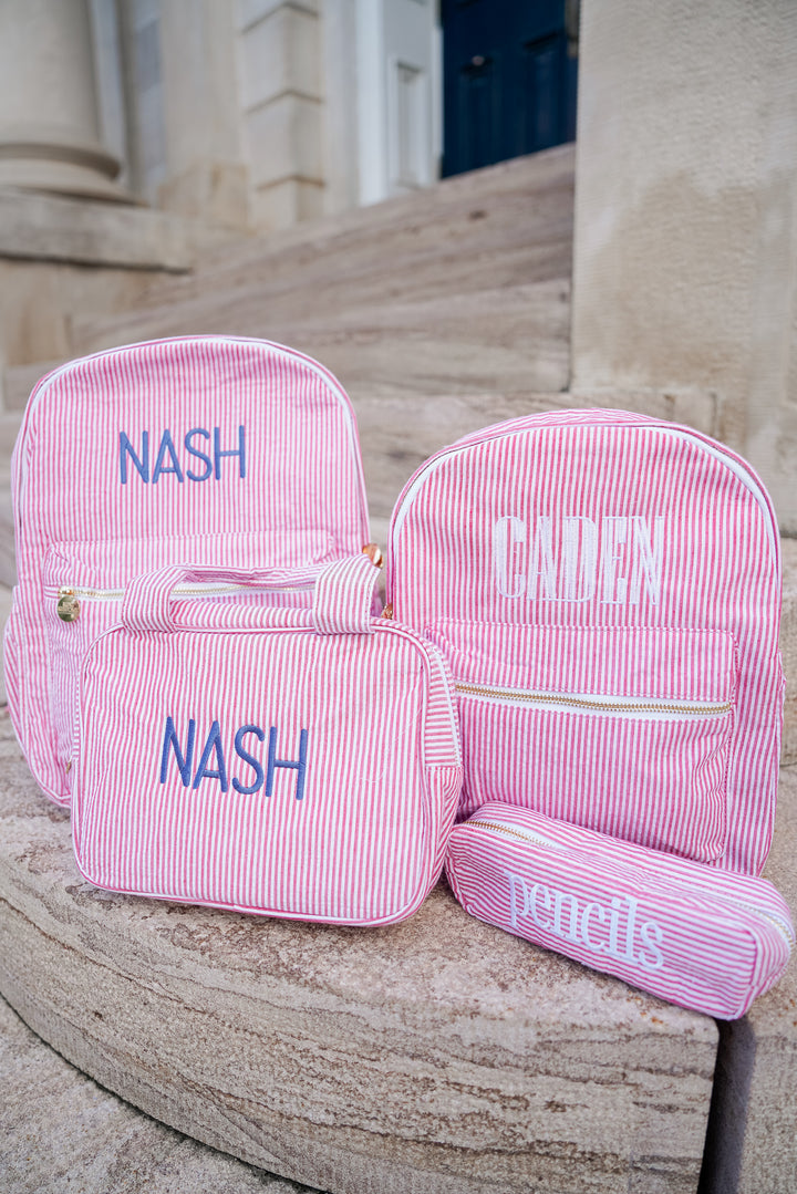 Gingham Backpack - PLAIN NO EMBROIDERY