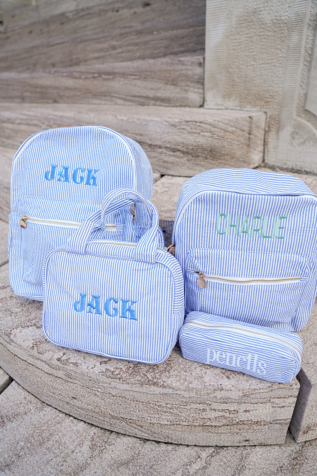 Gingham Backpack - PLAIN NO EMBROIDERY