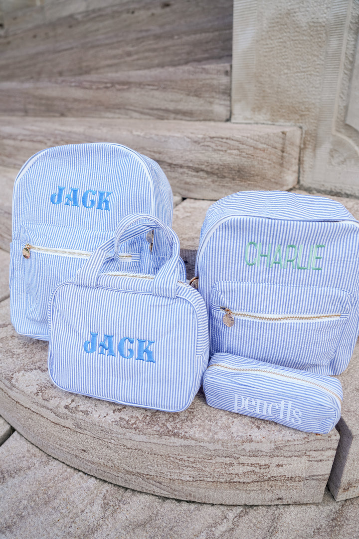 Gingham Backpack - PLAIN NO EMBROIDERY