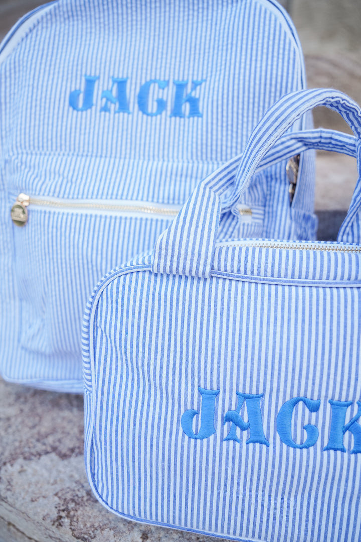 Gingham Backpack - PLAIN NO EMBROIDERY