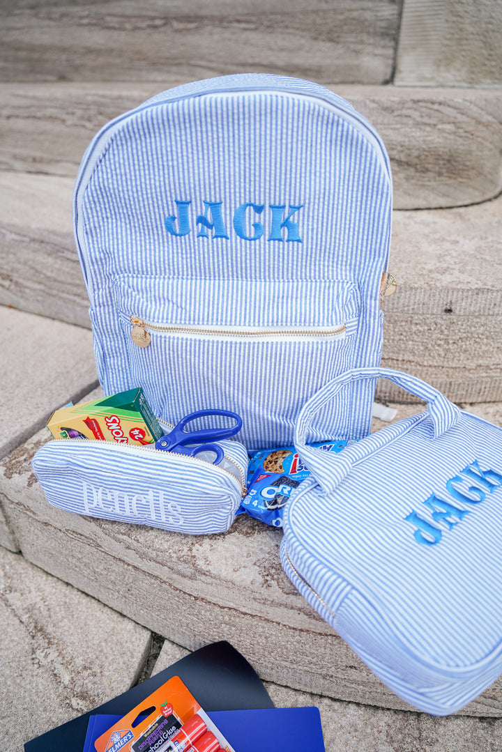 Gingham Backpack - PLAIN NO EMBROIDERY