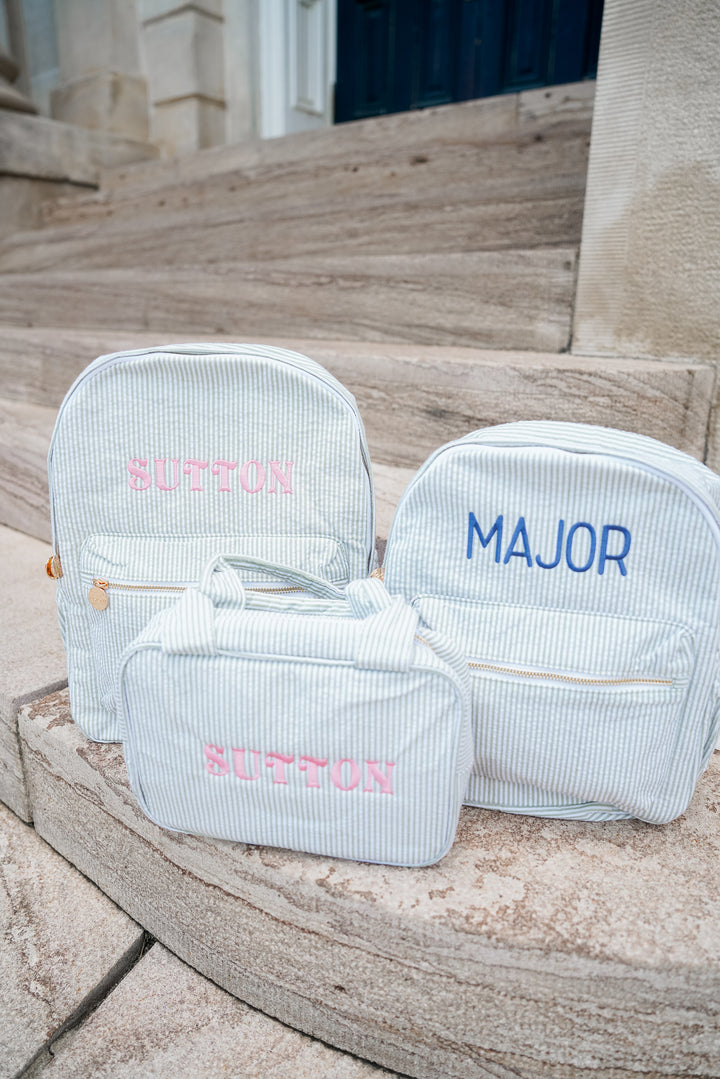 Gingham Backpack - PLAIN NO EMBROIDERY