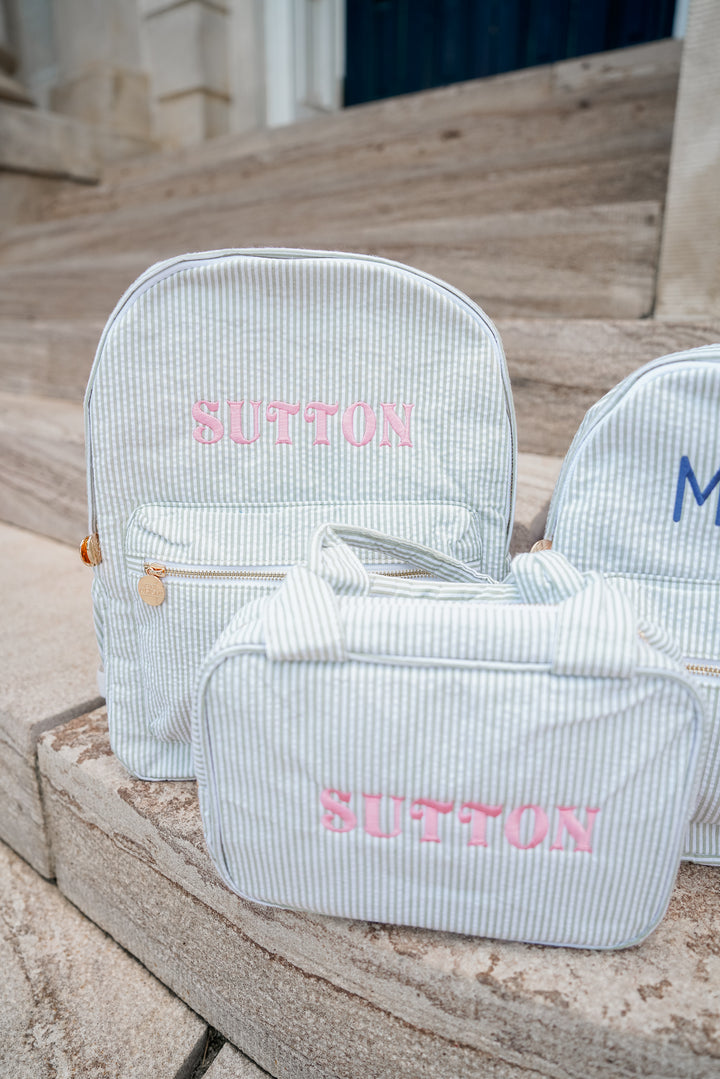 Gingham Backpack - PLAIN NO EMBROIDERY