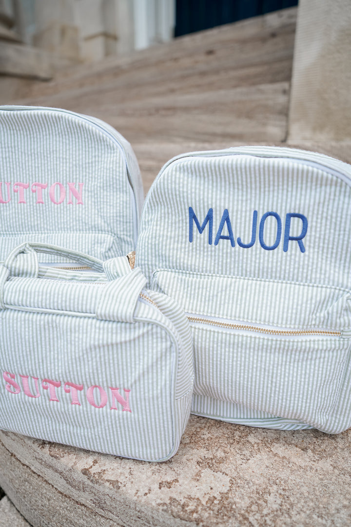 Gingham Backpack - PLAIN NO EMBROIDERY