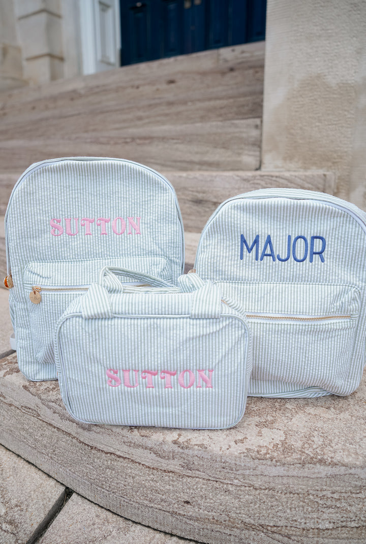 Gingham Backpack - PLAIN NO EMBROIDERY