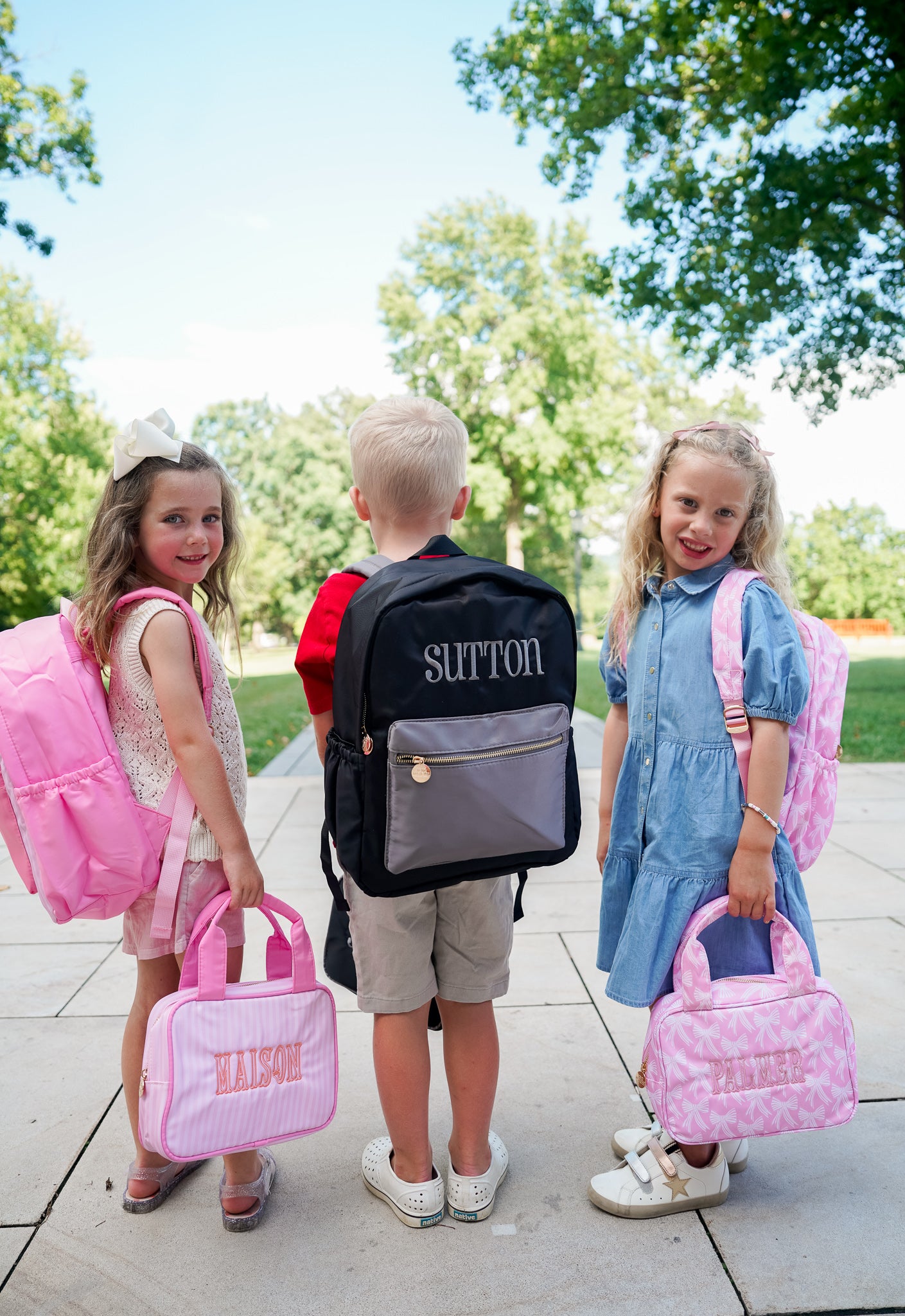 Black + Grey Colorblock Backpack - Thumbnail 3