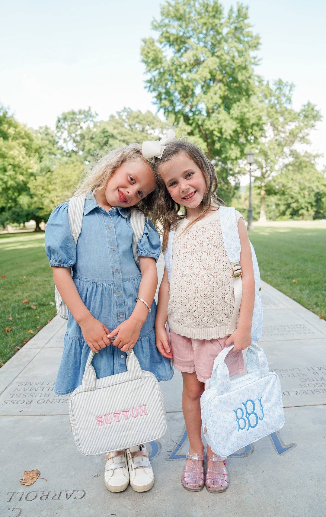 Gingham Backpack - PLAIN NO EMBROIDERY