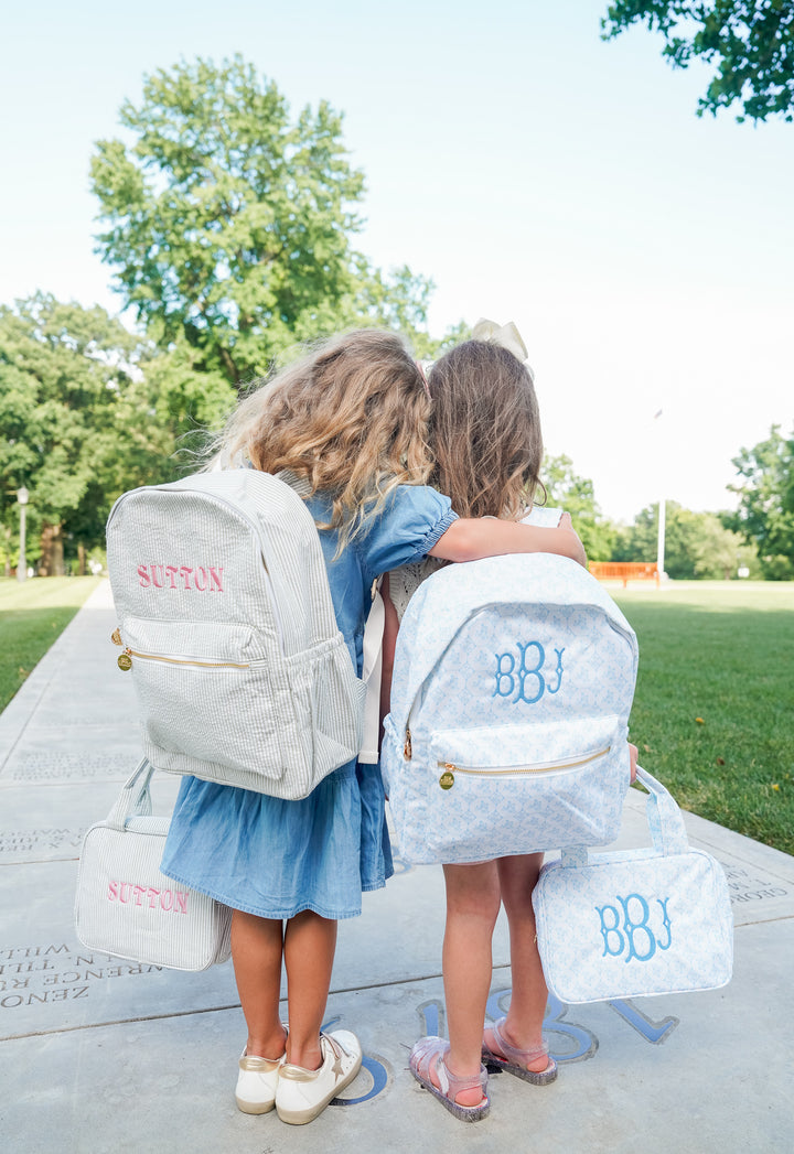 Gingham Backpack - PLAIN NO EMBROIDERY