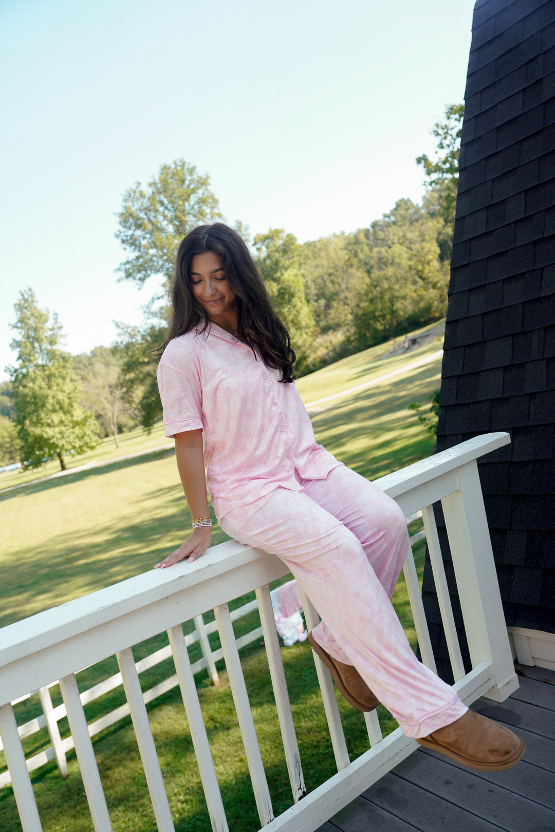 Pink Camo - Short Sleeve + Pant Pajama Set