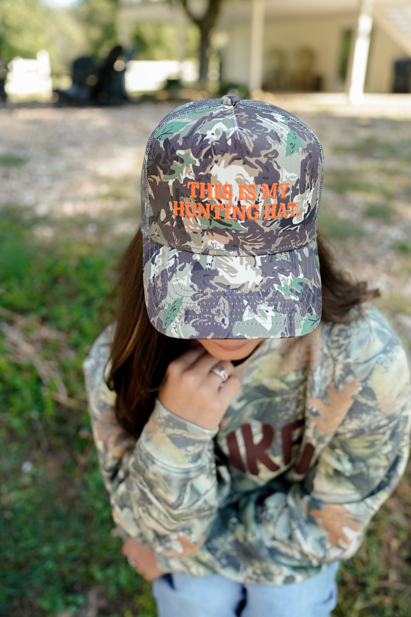 This is my Hunting Hat. - Camo Trucker Hat – KenzKustomz