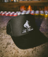 Le Rodeo w Horse Trucker Hat - Black - PREORDER