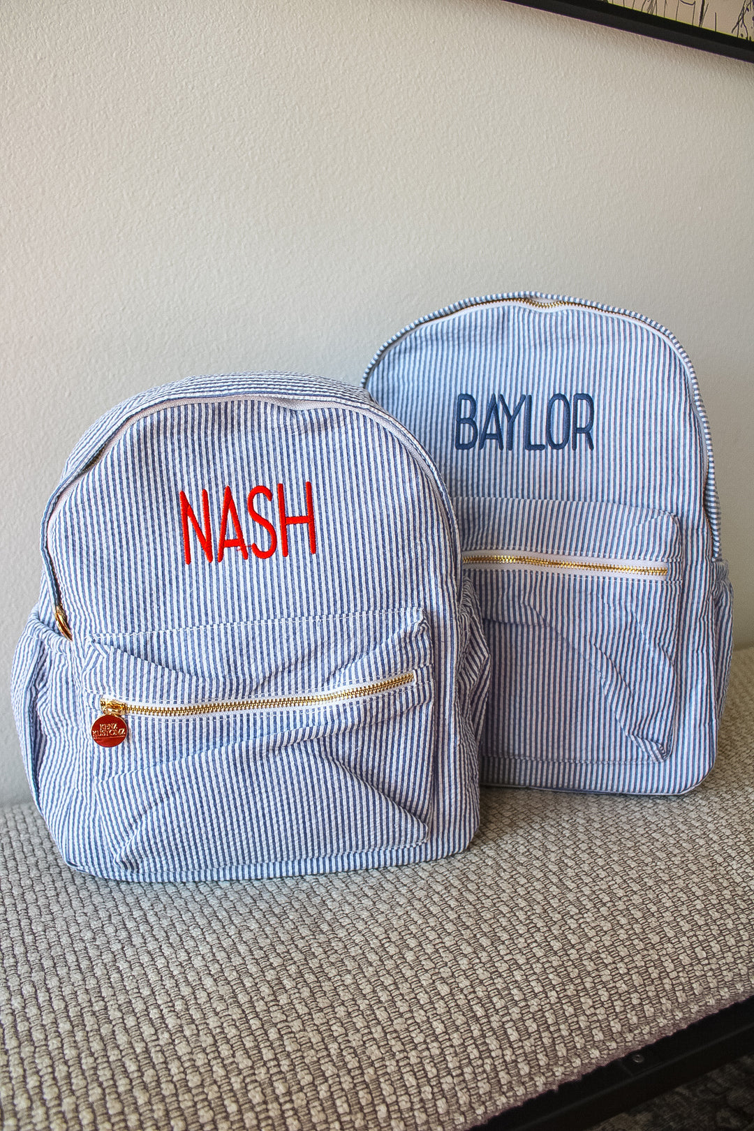 Gingham Backpack - PLAIN NO EMBROIDERY