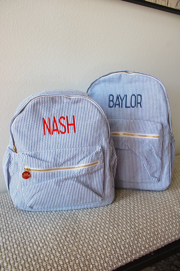 Gingham Backpack - PLAIN NO EMBROIDERY