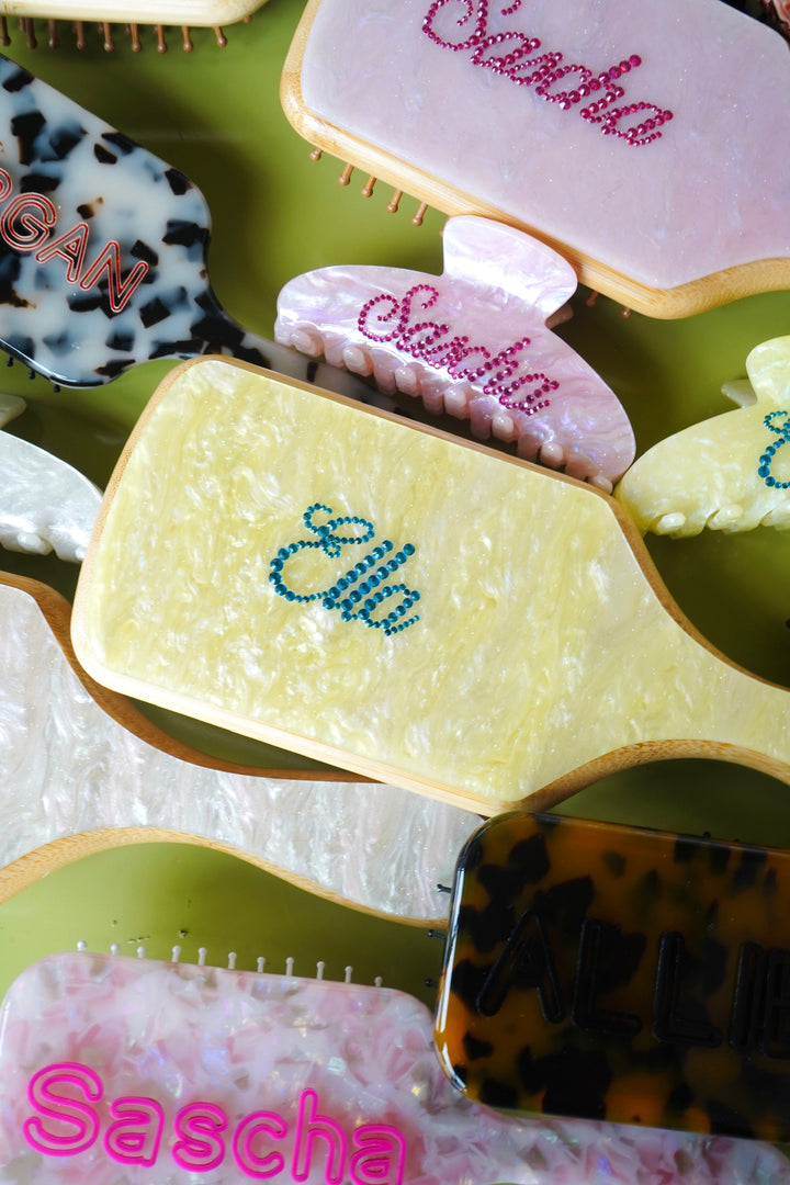 Custom Hair Brush + Hair Clips