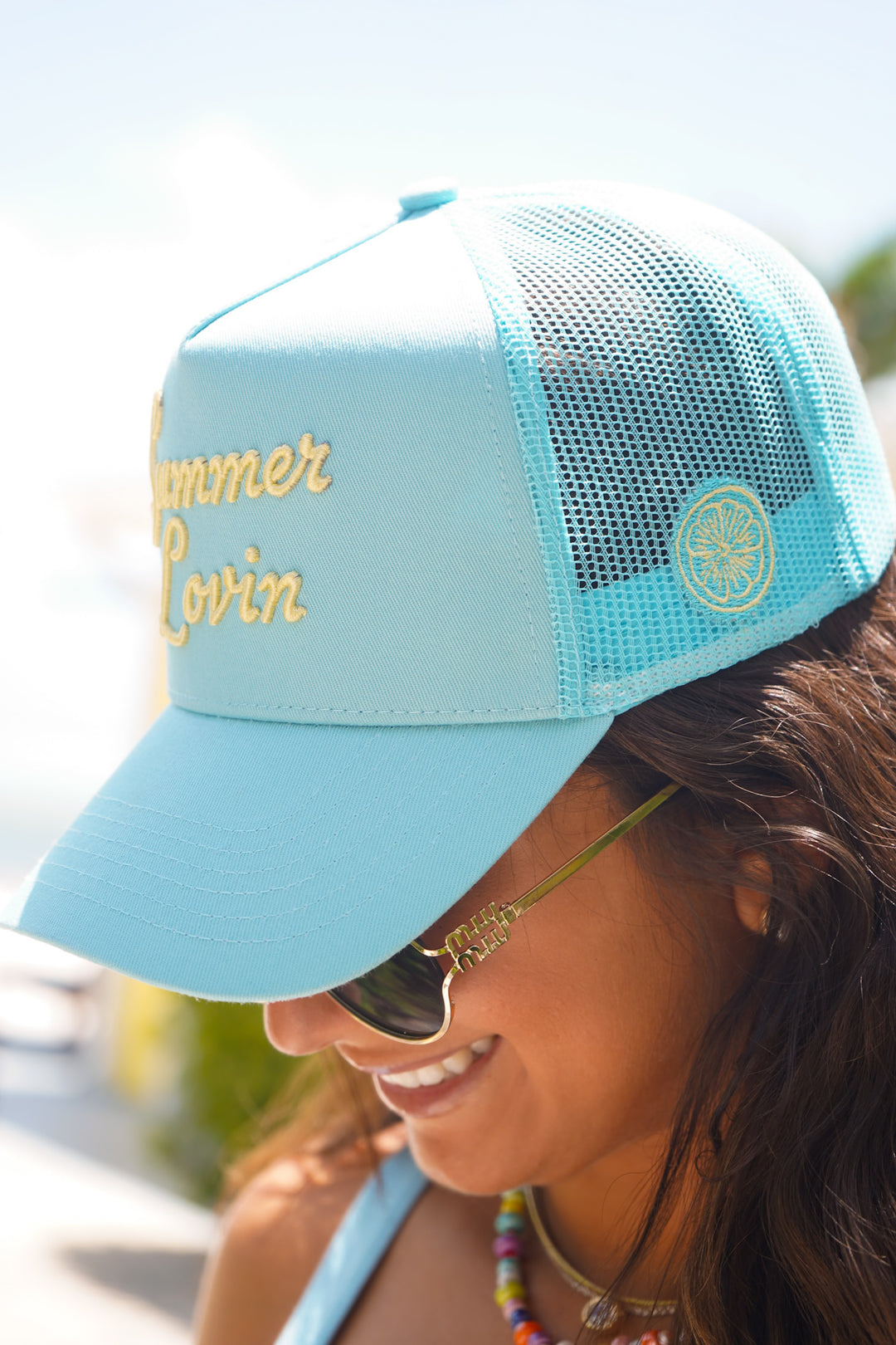 Summer Lovin - Baby Blue Canvas Trucker Hat