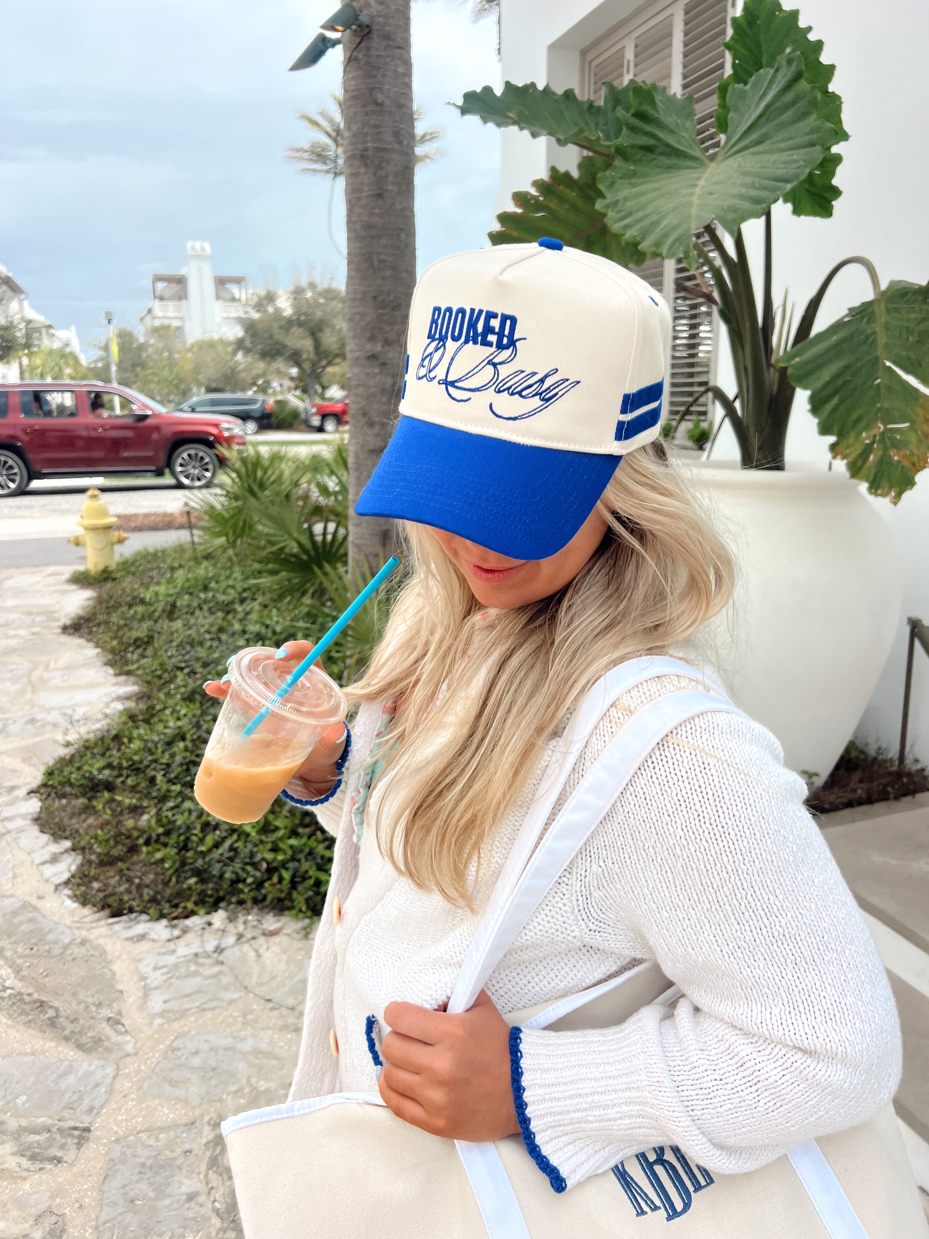 Booked and Busy - Royal Blue Vintage Trucker Hat – KenzKustomz