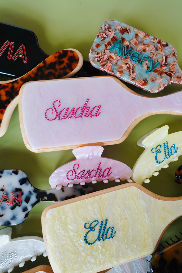 Custom Hair Brush + Hair Clips