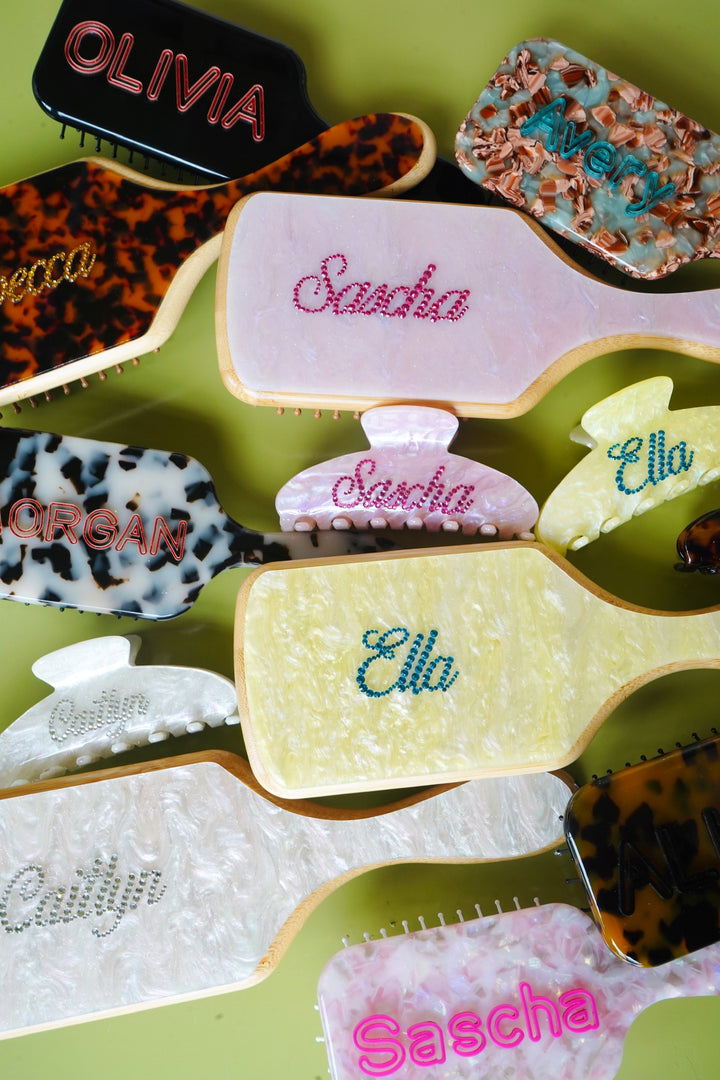 Custom Hair Brush + Hair Clips