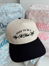 Born To Be A Stay At Home Wife - Black Vintage Trucker Hat