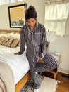 Black Stripe Pajama Set