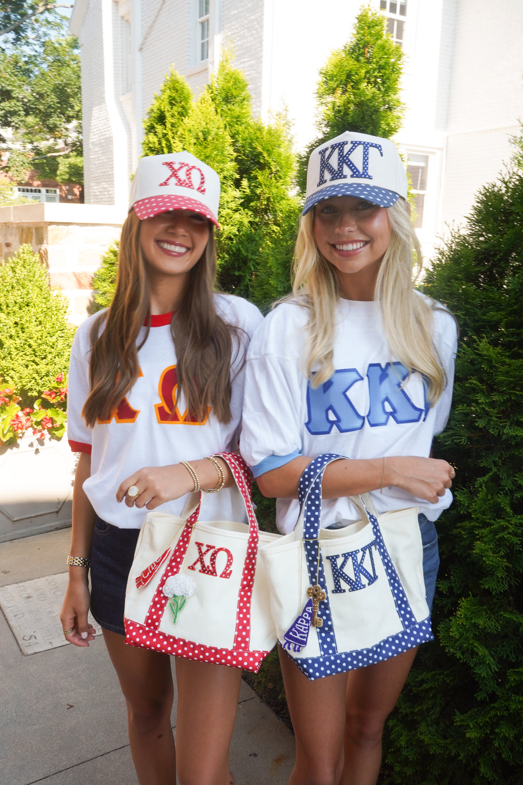 Sorority Greek Mini Polka Dot Canvas Tote
