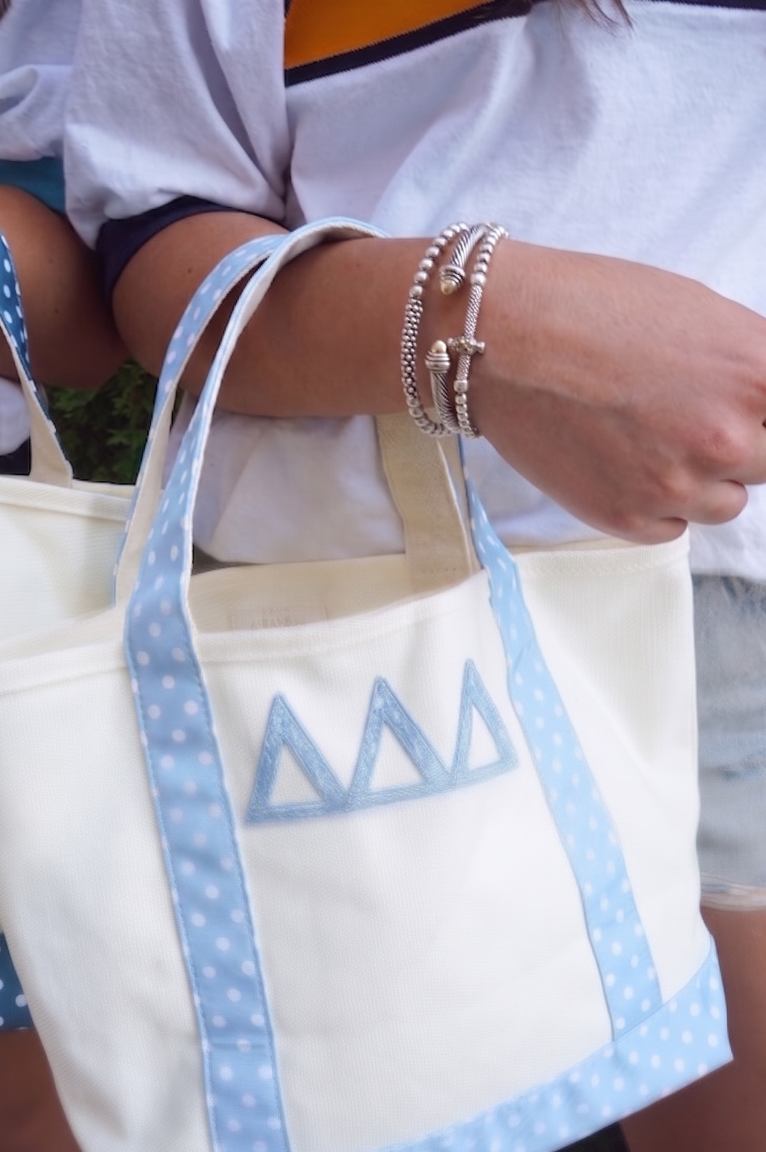 Sorority Greek Mini Polka Dot Canvas Tote