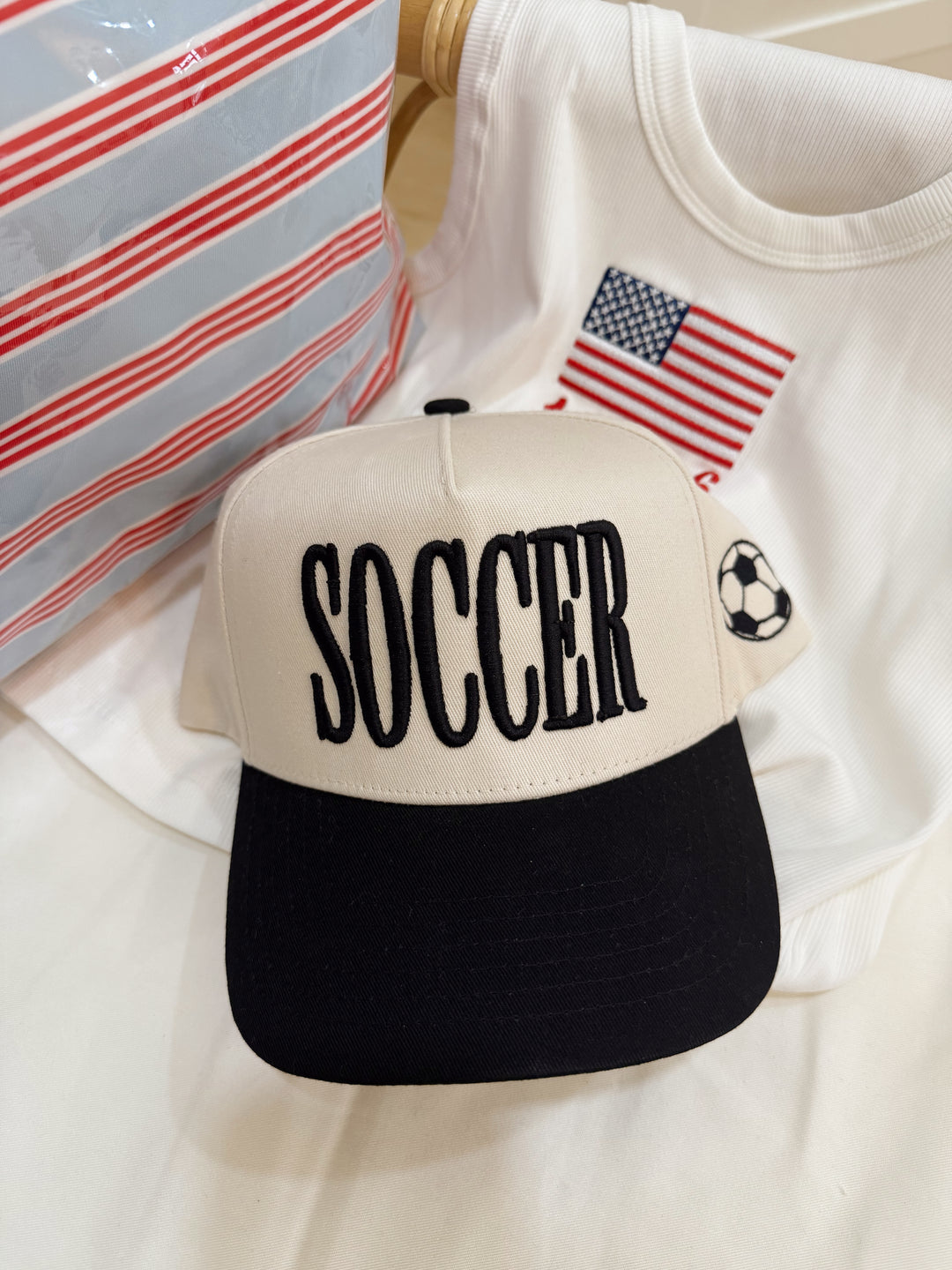 Soccer - Black Trucker Hat - PREORDER