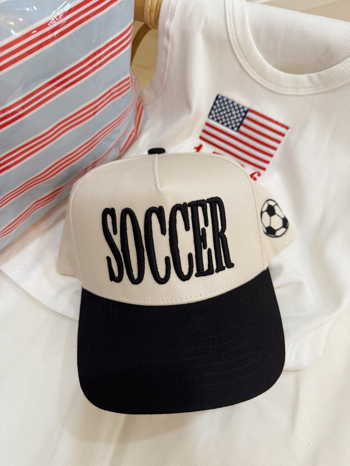 Soccer - Black Trucker Hat - PREORDER