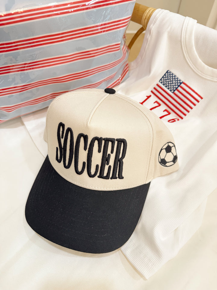 Soccer - Black Trucker Hat - PREORDER